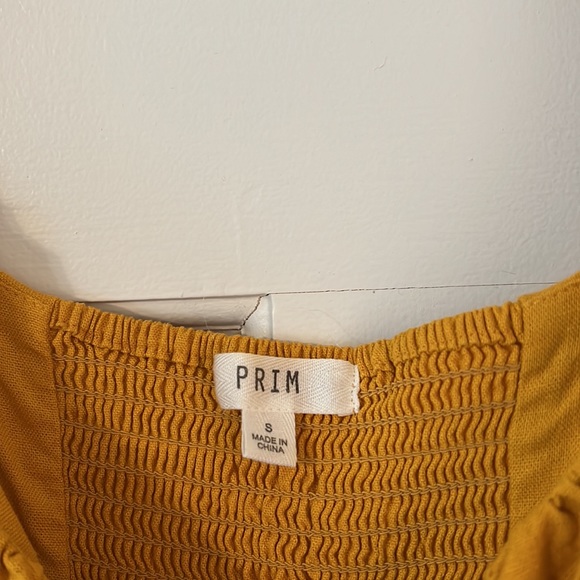 PRIM Puff Sleeve Button Midi Dress - Picture 5 of 6